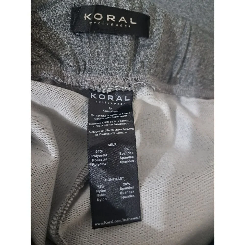 Koral Leggings Small  Gray Women’s IMMERSION Activewear Jogger SweatPants Mesh